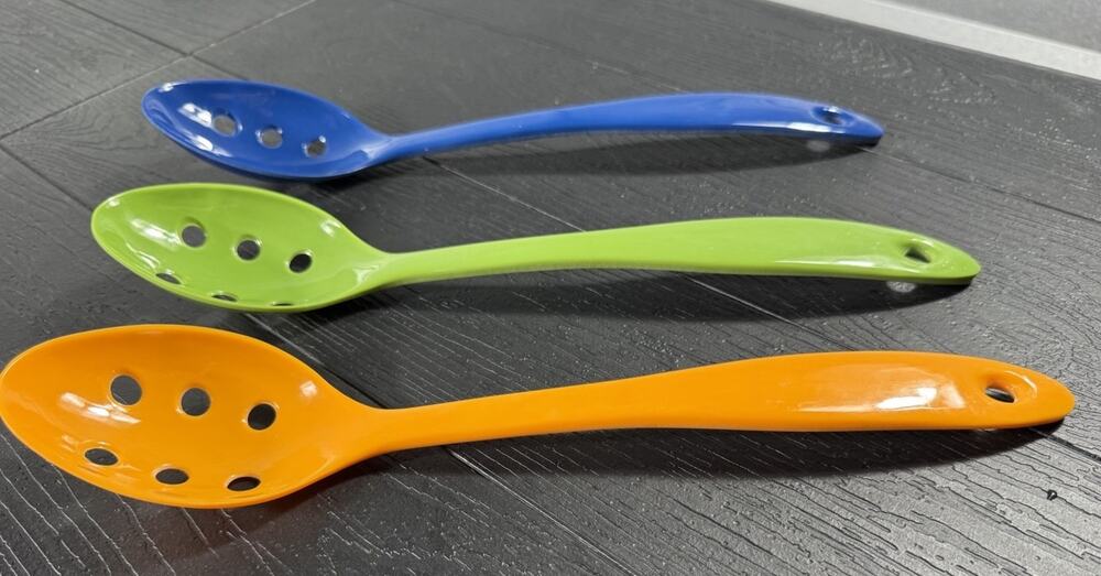 Melamine Serving / Cooking Spoon For Straining Set Of 3